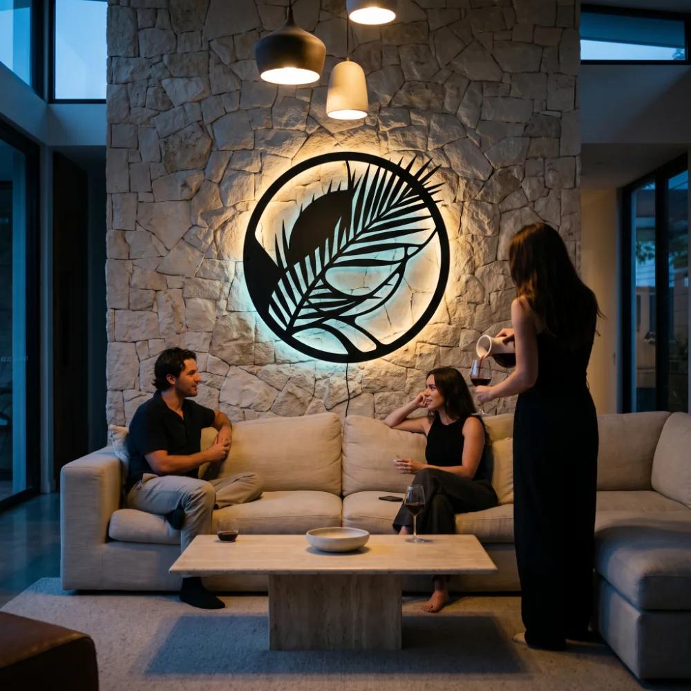 Palm Frond Metal Wall Art – Tropic Aura, Coastal Home Decor — 5