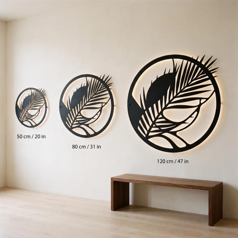 Palm Frond Metal Wall Art – Tropic Aura, Coastal Home Decor — 8