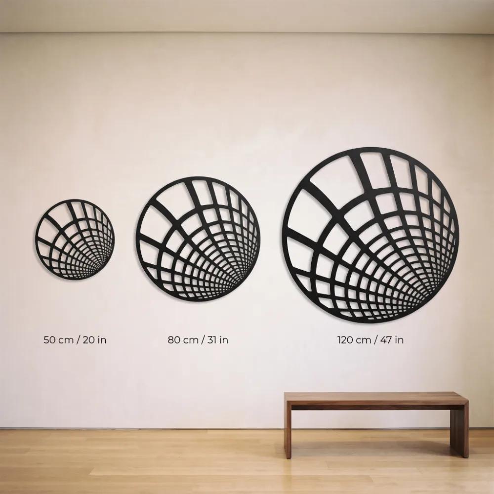 Geometric Sphere Metal Wall Art – Meridian Drift, Modern Living Room Decor — 10