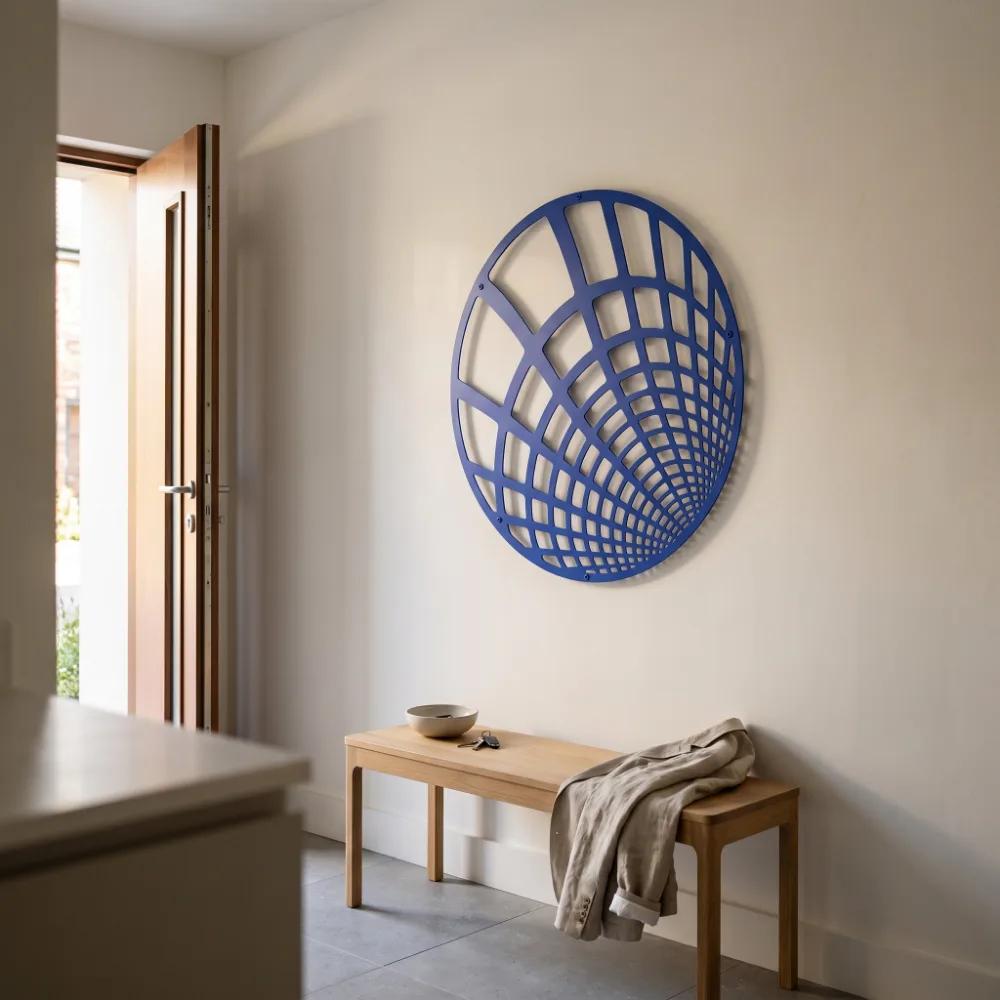 Geometric Sphere Metal Wall Art – Meridian Drift, Modern Living Room Decor — 2