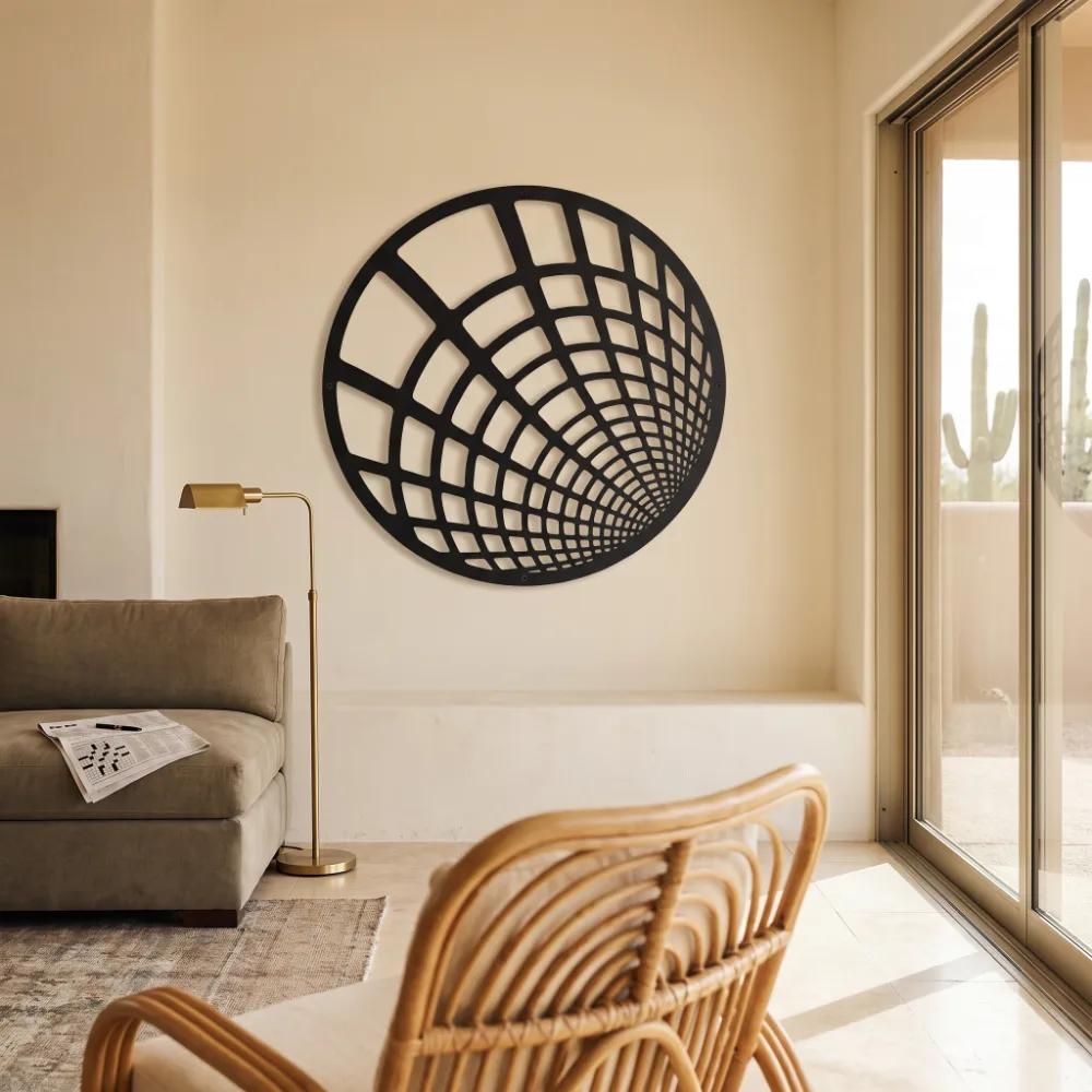 Geometric Sphere Metal Wall Art – Meridian Drift, Modern Living Room Decor — 5