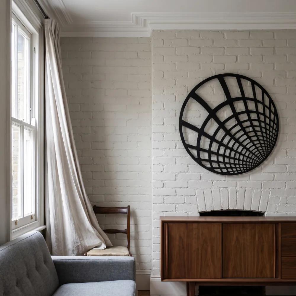 Geometric Sphere Metal Wall Art – Meridian Drift, Modern Living Room Decor — 8