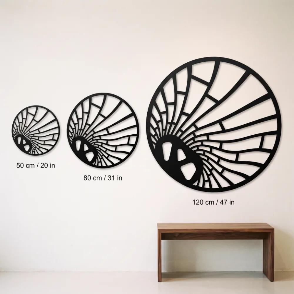 Sunburst Metal Wall Art – Ember Meridian, Living Room Circular Statement Decor — 7