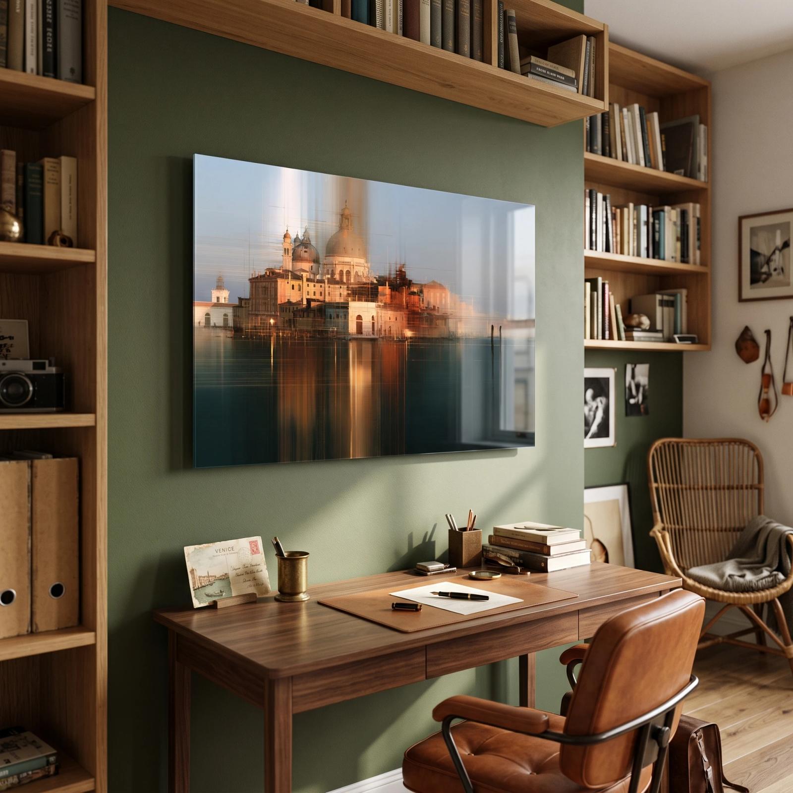 Venice Lagoon Glass Wall Art Impressionist Cityscape | Glass Wall Art — 3