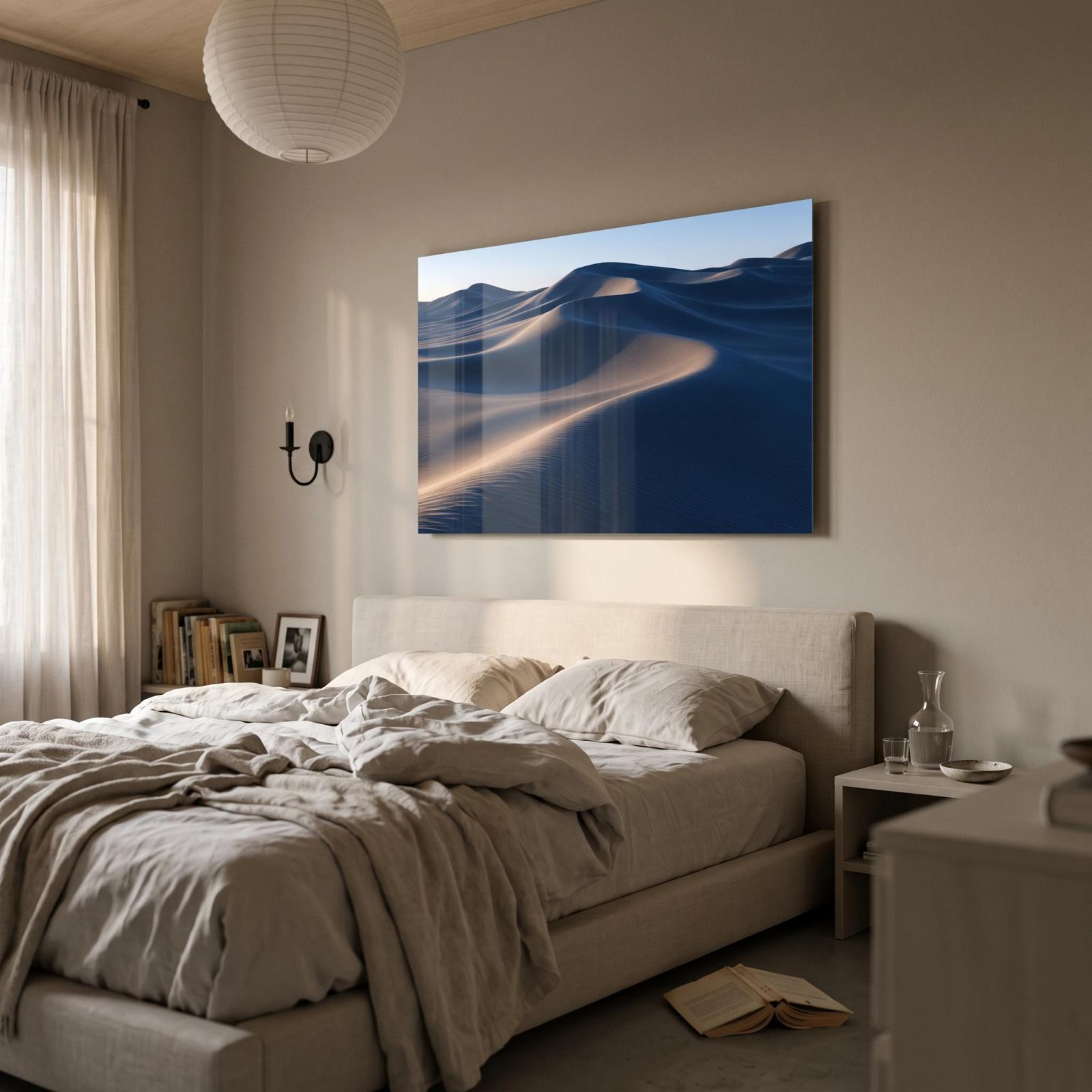 Desert Dune Landscape Warm Minimalist Glass Wall Art — 3