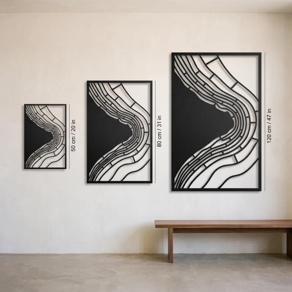 Abstract Wave Metal Wall Art LED Backlit – Tidal Drift, Modern Living Room Decor — 10