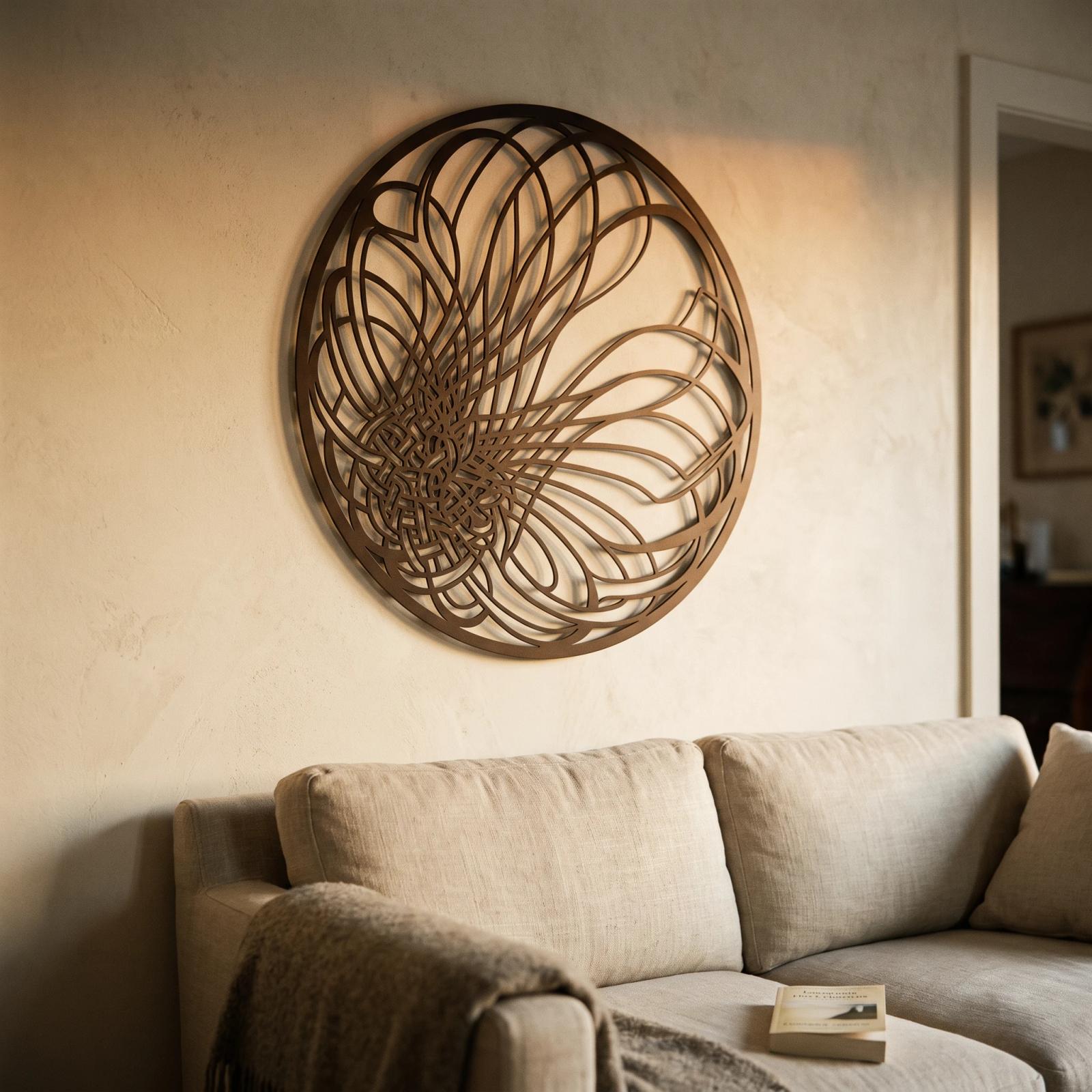 Spiral Metal Abstract Wall Art – Quiet Spiral, Living Room Entryway Decor