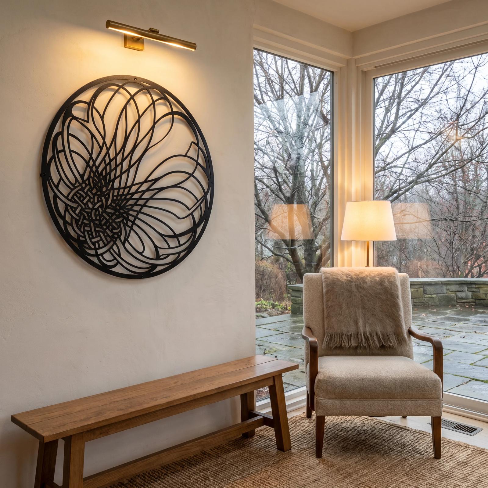 Spiral Metal Abstract Wall Art – Quiet Spiral, Living Room Entryway Decor — 4