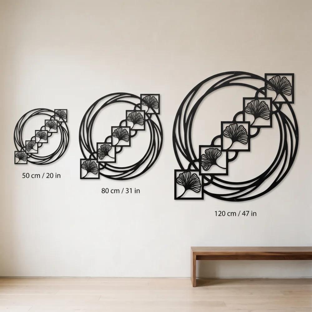 Ginkgo Metal Wall Art – Ginkgo Reverie, Art Nouveau Living Room Decor — 7