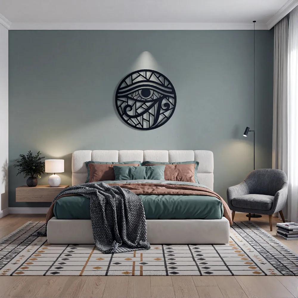 Eye of Horus Metal Wall Art – Ancient Egyptian Symbol, Bohemian Bedroom Decor — 3