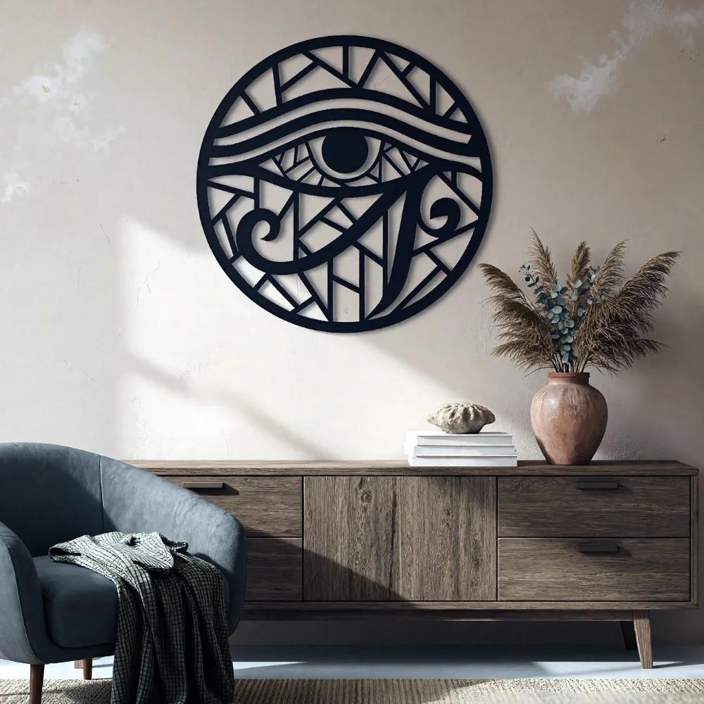 Eye of Horus Metal Wall Art – Ancient Egyptian Symbol, Bohemian Bedroom Decor